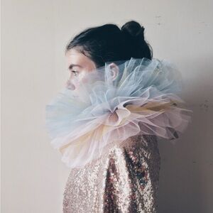 Tulle Clown Collar Circus Carnival Costume Accessory